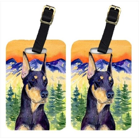 Carolines Treasures Carolines Treasures SS8658BT Doberman Luggage Tag - Pair 2; 4 x 2.75 In. SS8658BT